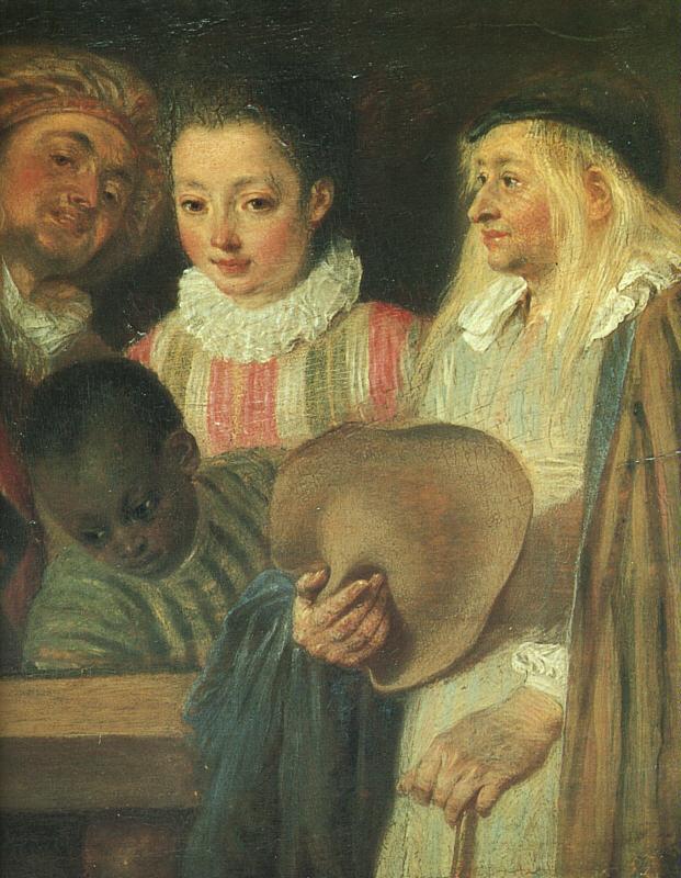 Jean-Antoine Watteau Actors from a French Theatre (Detail) oil painting image